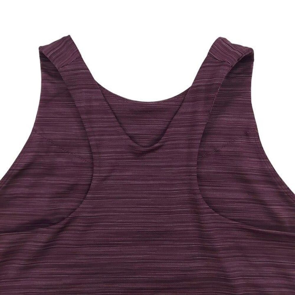 Athleta Space Dye Crop Top Womens XL Purple Marled Racerback Gym Performance - Picture 6 of 12